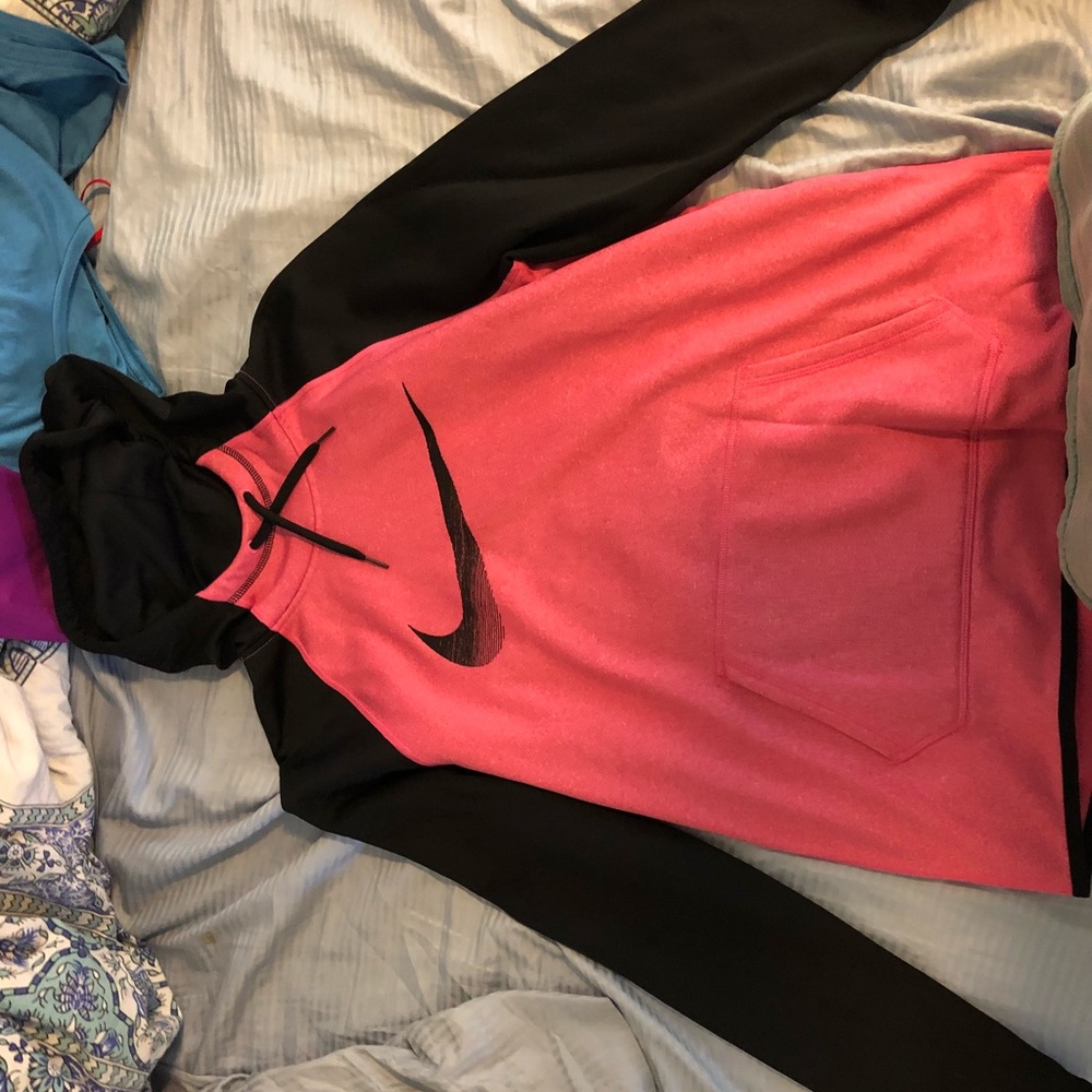 Pink and black Nike sweatshirt